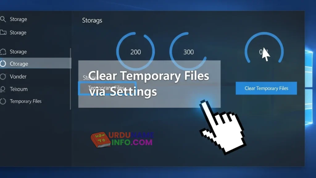 Clear Temporary Files via Settings